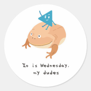 Selby en Woensdag Kikker Klassieke Rond Sticker