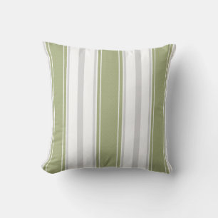 Selderij Groen en Bord Grijs Wit Stripes Patroon Kussen