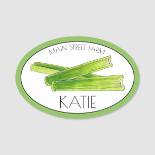 Selderij Stengels Plantaardige Boerderij Tuin Krui Naamplaatje