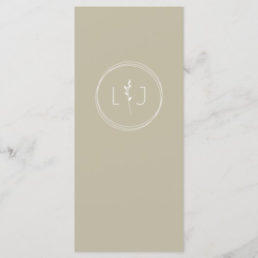 Selderijpoeder · Modern minimalistisch script brui Menu (Achterkant)