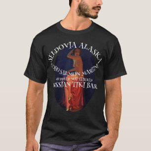 SELDOVIA ALASKA COHO SALMON MARTINI T-SHIRT
