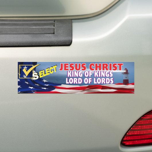 Selecteer Christus Bumpersticker (Op auto)