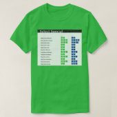 Selecteer de optie Speciaal Excel-toetsenbordsnelt T-shirt (Design voorkant)