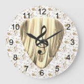 Sélecteur de Musique Doré – Horloge Clé de Sol (Recto)