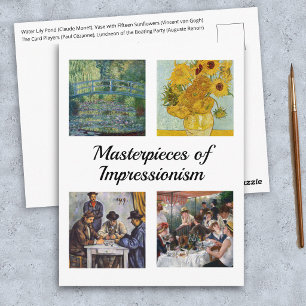 Selectie van verschillende impressionistische mees briefkaart