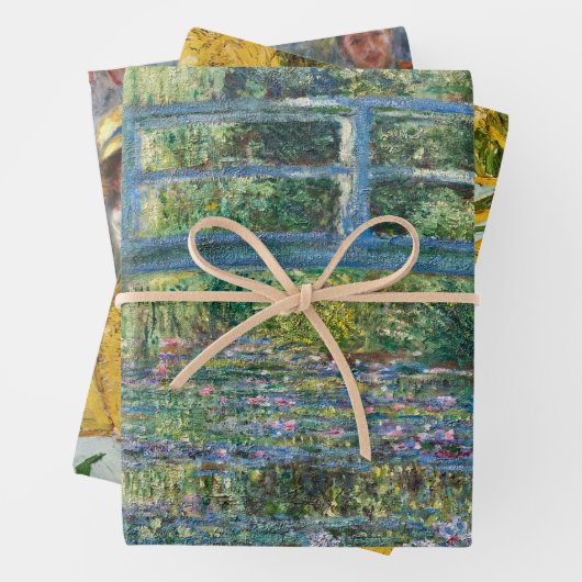 Selectie van verschillende impressionistische mees inpakpapier vel (In situ)