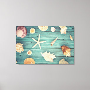 Selectie van Zeeschelpen Canvas Afdruk