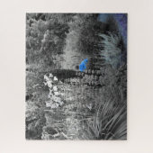 Selectief blauw tuinbezoeker Puzzle Legpuzzel (Verticaal)