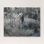Selectief blauw tuinbezoeker Puzzle Legpuzzel (Horizontaal)