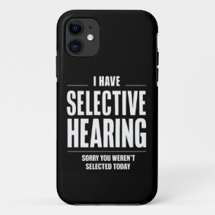 Selectief Horen Sorry Grappige Uitspraak Humoristi iPhone 11 Hoesje