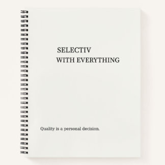 Selectief Met Alles Minimalistische Muurkunst Notitieboek