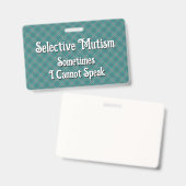 Selectief mutisme badge (Voor- en achterkant)