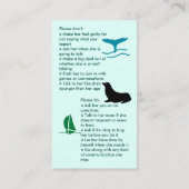 Selectief Mutisme haal het Visitekaartje van een j (Achterkant)