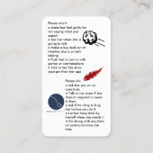 Selectief mutisme haal het Visitekaartje van een m (Achterkant)