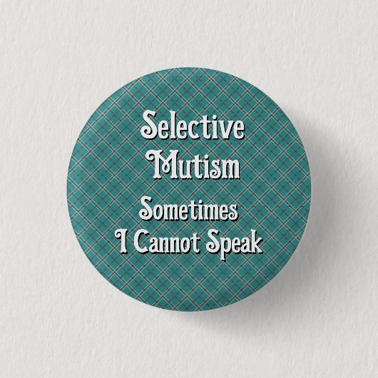 Selectief mutisme ronde button 3,2 cm (Voorkant)