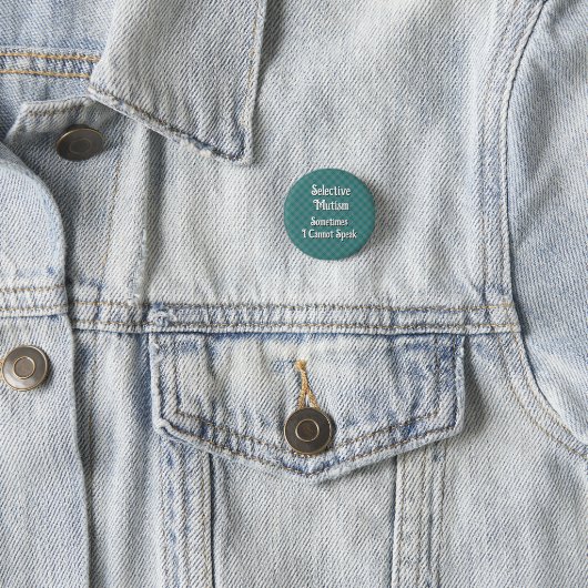 Selectief mutisme ronde button 3,2 cm (In situ)