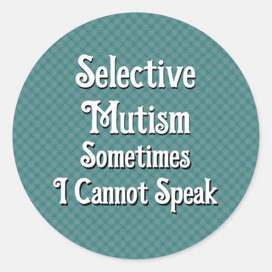 Selectief mutisme ronde sticker (Voorkant)