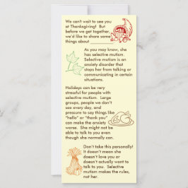 Selectief mutisme Thanksgiving meisje