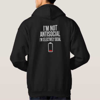 Selectief Sociale Grappige Introvert Hoodie - Lage