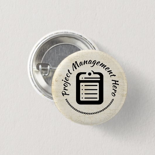 Selectieknop Projectmanager werknemer Ronde Button 3,2 Cm (Voorkant /achterkant)