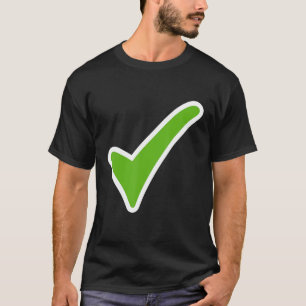 Selectieteken Ja bevestigd Controleer het vinkje T-shirt