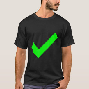 Selectieteken Ja bevestigd Vink het vakje aan T-shirt
