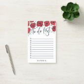 Selectievakje voor poppy's en penseelscript om de  post-it® notes (Kantoor)