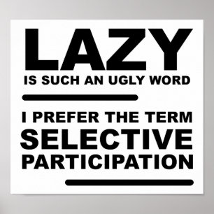 Selectieve Deelname Grappige Poster