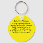 Selectieve Mutismdefinitie Sleutelhanger (Voorkant)