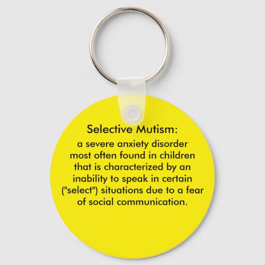 Selectieve Mutismdefinitie Sleutelhanger (Voorkant)