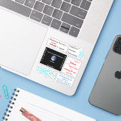 Selectieve Mutisme set 1 vinylsticker op maat gesn Sticker (Laptop met iPhone)