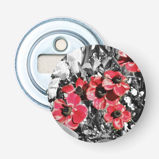 Selectieve schoonheid - Anemone Blossoms Flesopene Button Flesopener (Voorkant)