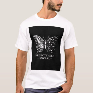 Selectieve sociale vlinder, sarcastisch, humoristi t-shirt