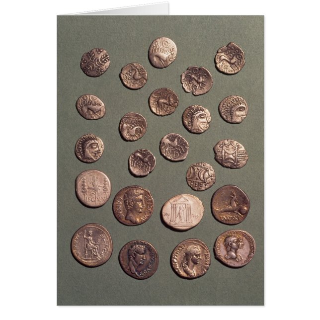Sélection celtique et pièces de monnaie romaines (Devant)