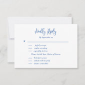 Sélection de menu de fleurs sauvages blanches bleu (Devant)