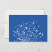 Sélection de menu de fleurs sauvages blanches bleu (Dos)