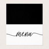 Sélection de menu simple noir et blanc moderne (Extérieur déplié)