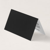 Sélection de menu simple noir et blanc moderne (Dos)