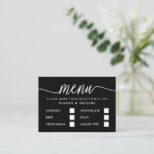 Sélection de menu simple noir et blanc moderne (Debout devant)