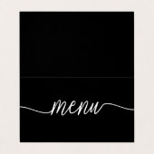 Sélection de menu simple noir et blanc moderne (Extérieur déplié)