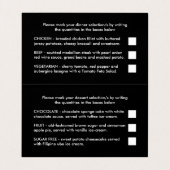 Sélection de menu simple noir et blanc moderne (Intérieur déplié)