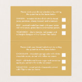 Sélection de menu simple or et blanc moderne (Intérieur déplié)