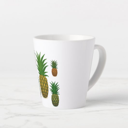Sélection des ananas Latte Mug (Angle droit)