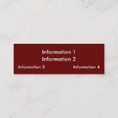 Sélectionnez vos cartes de visite professionnels (Dos)