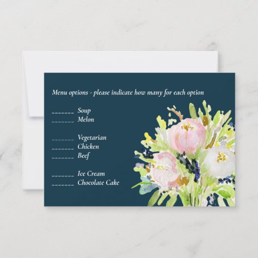 Sélections modernes et de menu florales illustrées (Dos)