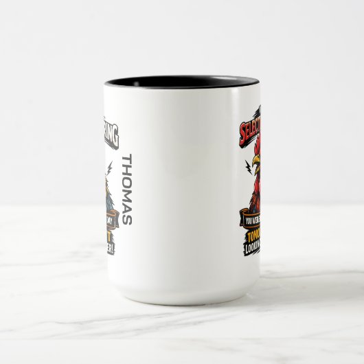 Selective Hearing Cat Mug | Funny Rooster (Centre)