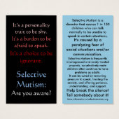 Selective Mutism Awareness (Devant & derrière)