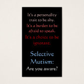 Selective Mutism Awareness (Devant)