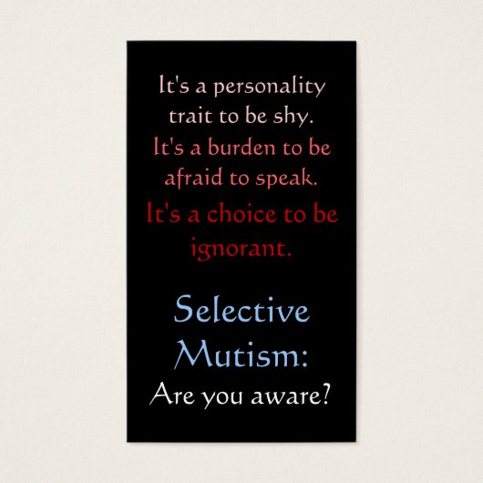 Selective Mutism Awareness (Devant)