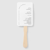 Selena minimalistische boog modern huwelijksprogra handwaaier (Voorkant)